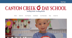 Desktop Screenshot of canyoncreekdayschool.com