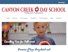 Tablet Screenshot of canyoncreekdayschool.com